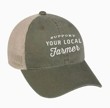 Support Your Local Farmer Hat Green
