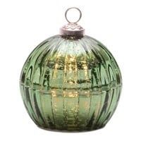 LED Ornament Candle 4x4.25” Green
