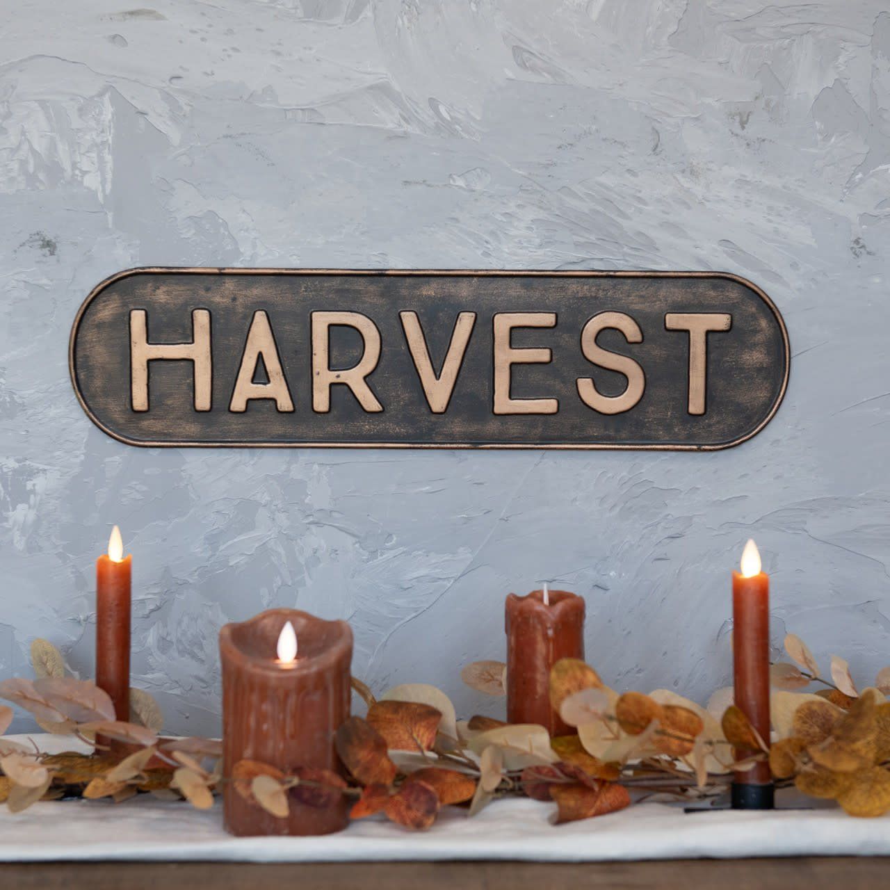 Metal Harvest Sign 20”