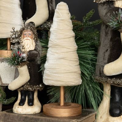 Oatmeal Velvet Tree 10”