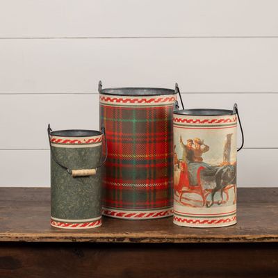 Joy &amp; Laughter Metal Buckets Small