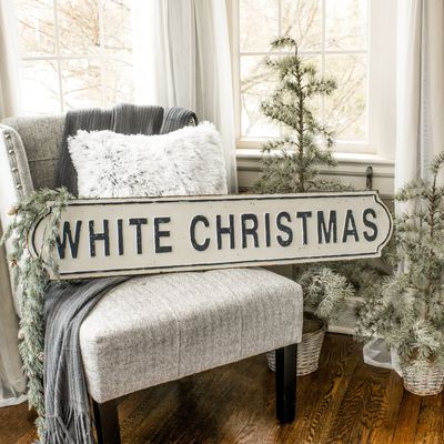 White Christmas Sign 42”