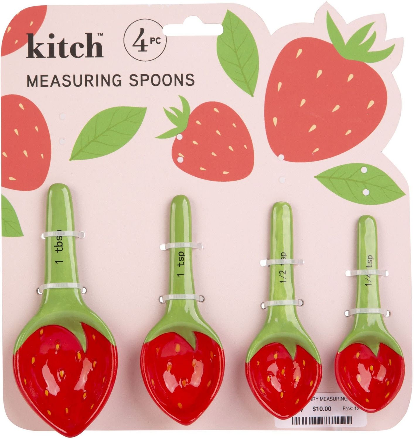 Strawberry Measuring Spoons - 4 pk
