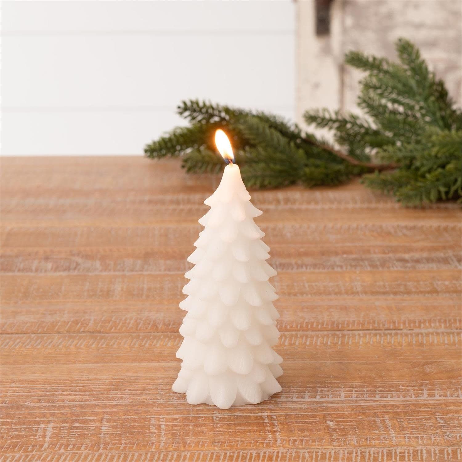 White Christmas Tree Shape Set of 2