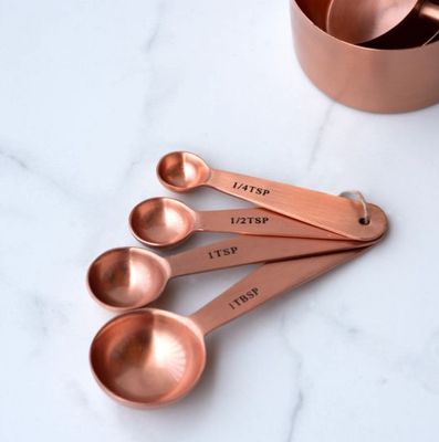 Copper Measuring Spoons 4 pcs