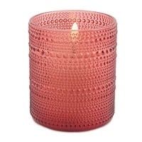 LED Votive Candle Dotted Glass Red 3.5x4”