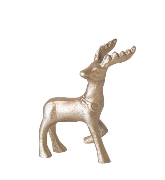 Cast Aluminum Reindeer, Champagne Finish