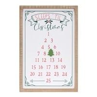 Sleeps Til Christmas Countdown 15x22”