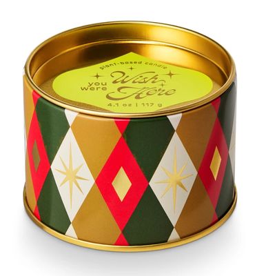 Wish You Were Here Hotel Tin Candle