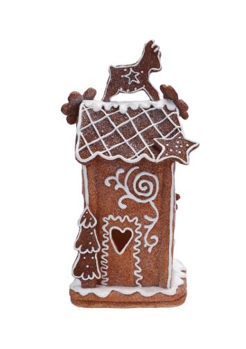 Resin Gingerbread House with LED Light, Large