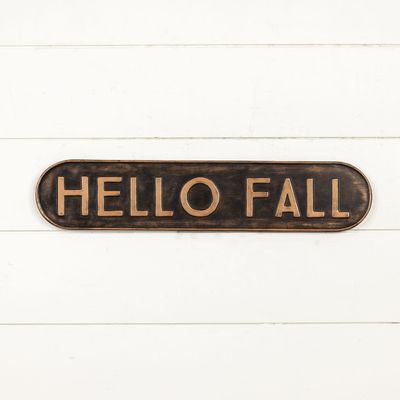 Metal Hello Fall Sign 24”