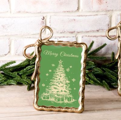 Gold Ribbon Photo Frame 4 X 6