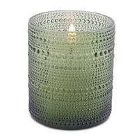 LED Votive Candle Dotted Glass Green 3.5x4”