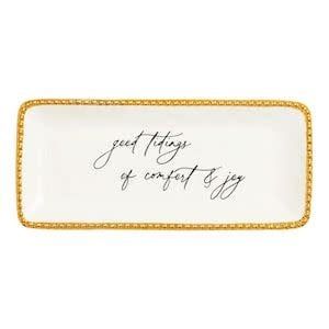 Good Tidings Gold Edge Sentiment Tray