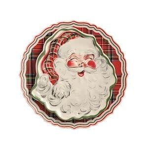 Tartan &amp; Santa Platter Set