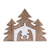 Trees w/Holy Family Puzzle 12x9” Nativity