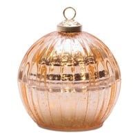 LED Ornament Candle 4x4.25” Gold