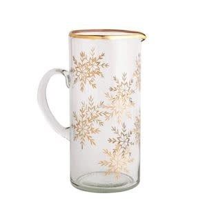 Etched Snowflake Pitcher
