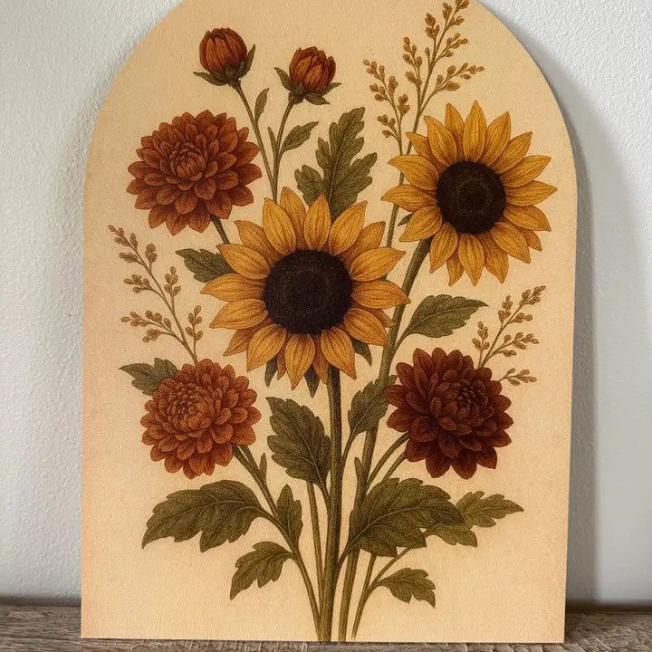 Fall Bouquet Arch 11x15”