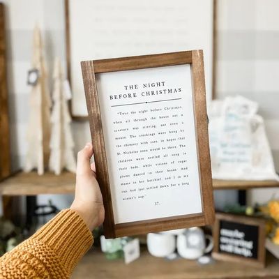 The Night Before Christmas 8x12 White/Light Oak