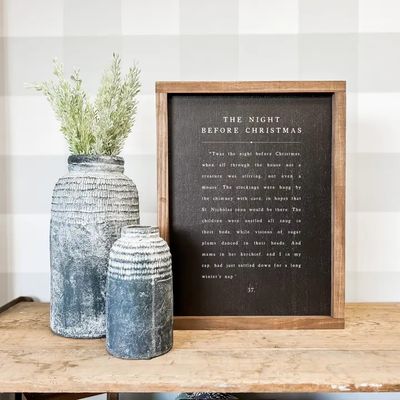 The Night Before Christmas 13x17 Black/Dark Walnut