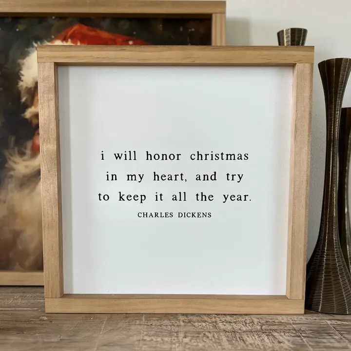 I Will Honor Christmas 7x7 - Dark Walnut