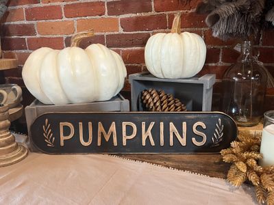 Metal Pumpkins Sign 24”