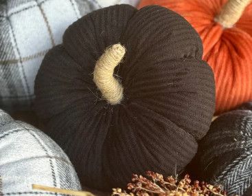 Black Corduroy Pumpkin 5 x 3”