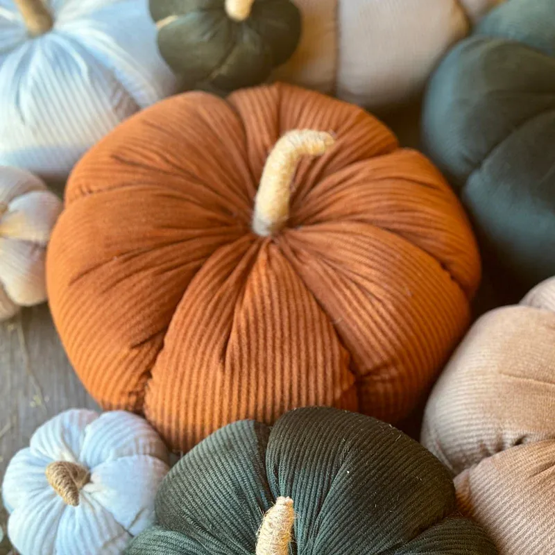 Rust Corduroy Pumpkin 5 x 3”