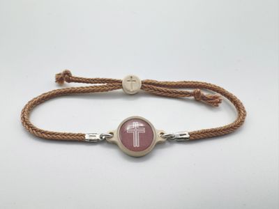 Mocha Cross Bracelet