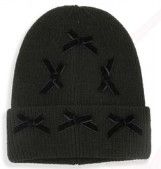Simply Southern Beanie Coquette Black w/Bows