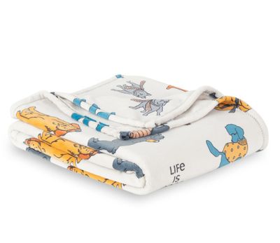 Winter Dogs Plush Throw Blanket