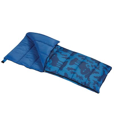 Moose 40 - 50 Deg Youth Bag Blue Print Sleeping Bag
