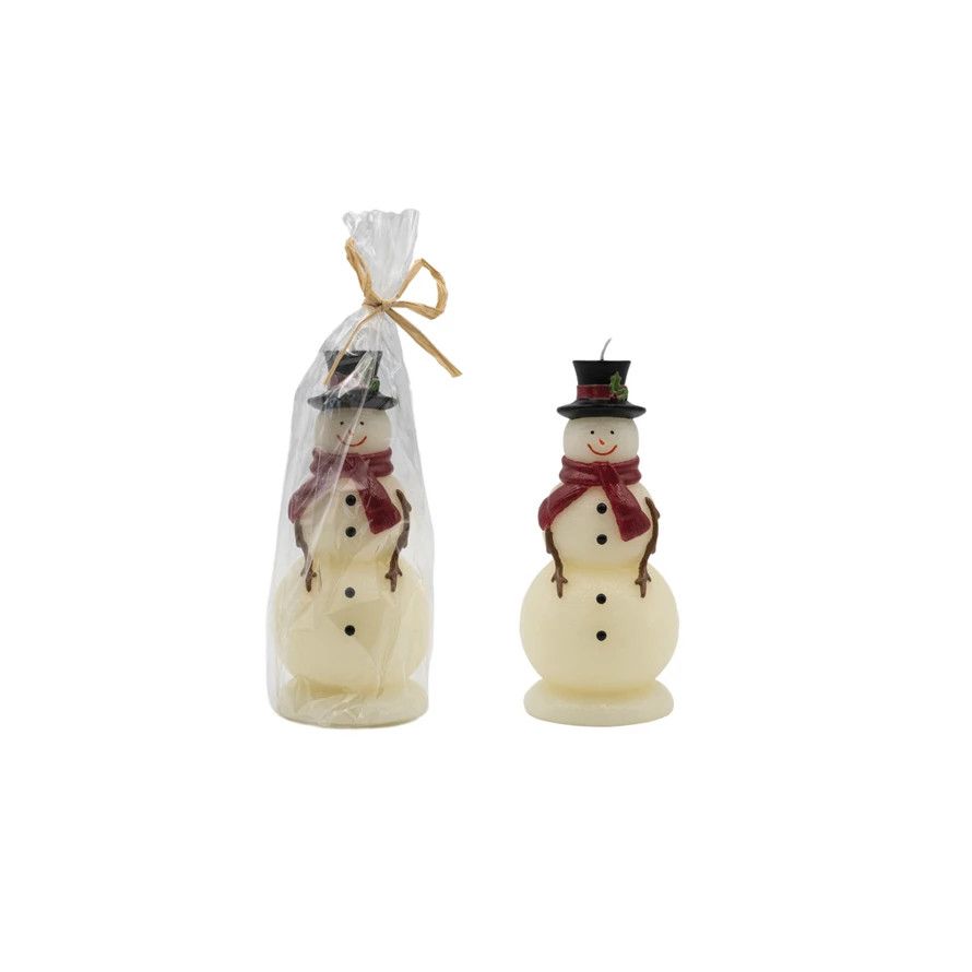 Unscented Snowman Shaped Candle