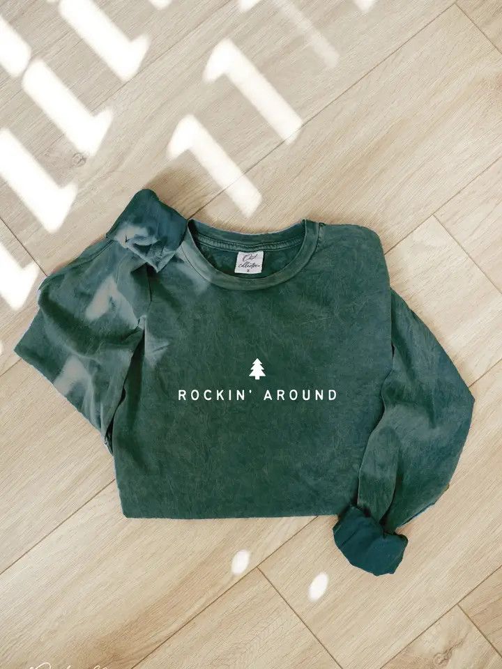 Rockin Around LS Tee Forest Green, Size: SM