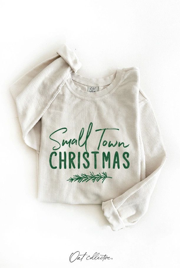 Small Town Christmas Thermal LS Dusty Vanilla, Size: SM