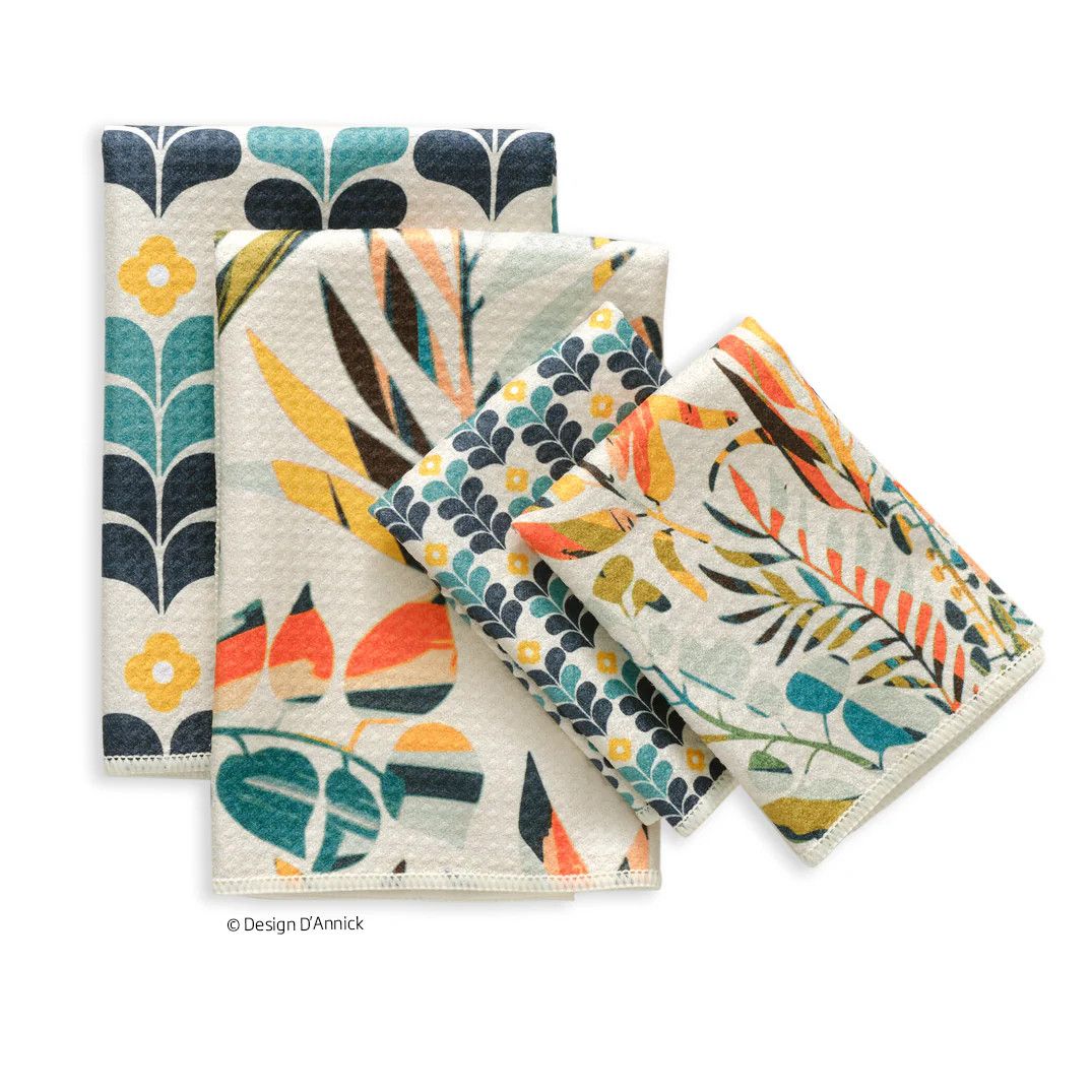 Towel Set, Color: Colorful Leaves