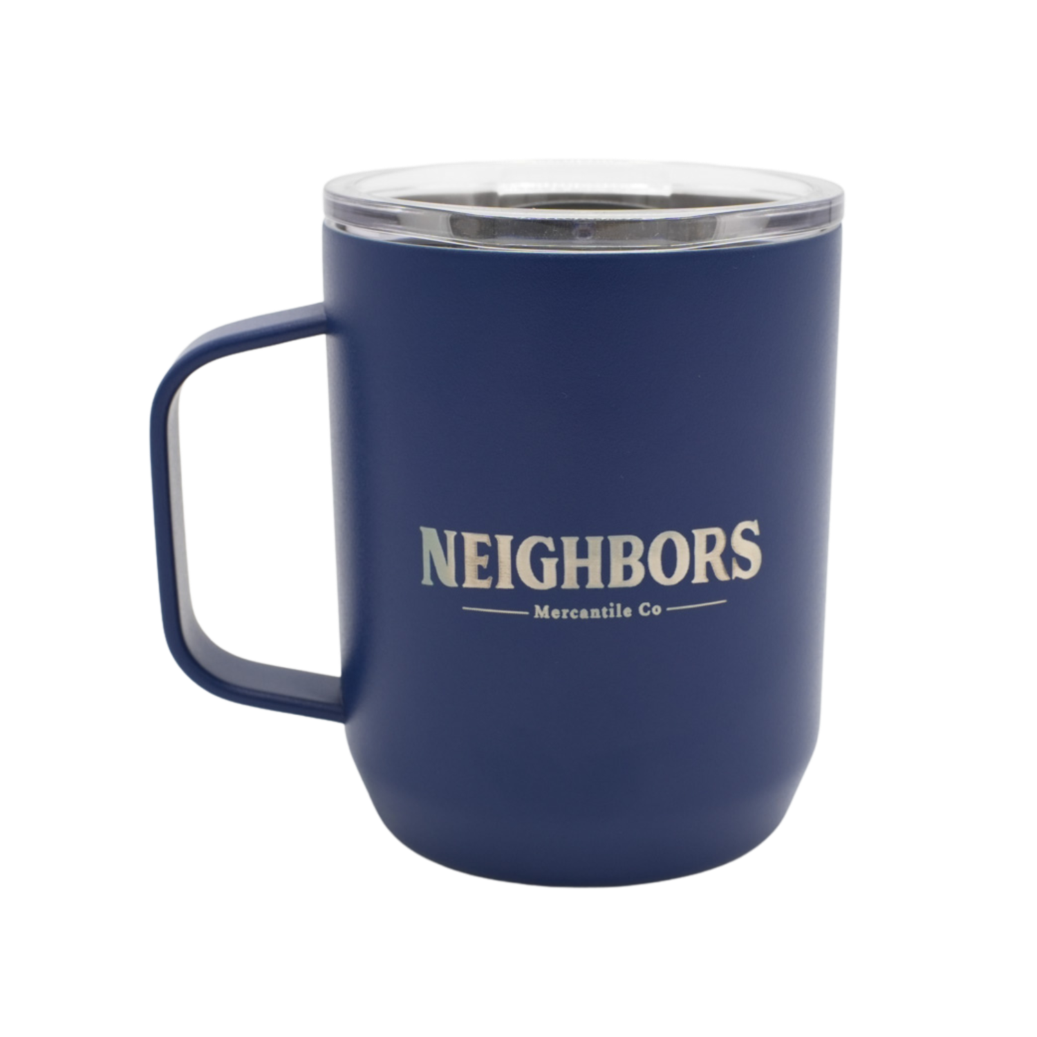Neighbors 12 oz Insulated Camp Mug, Color: Navy