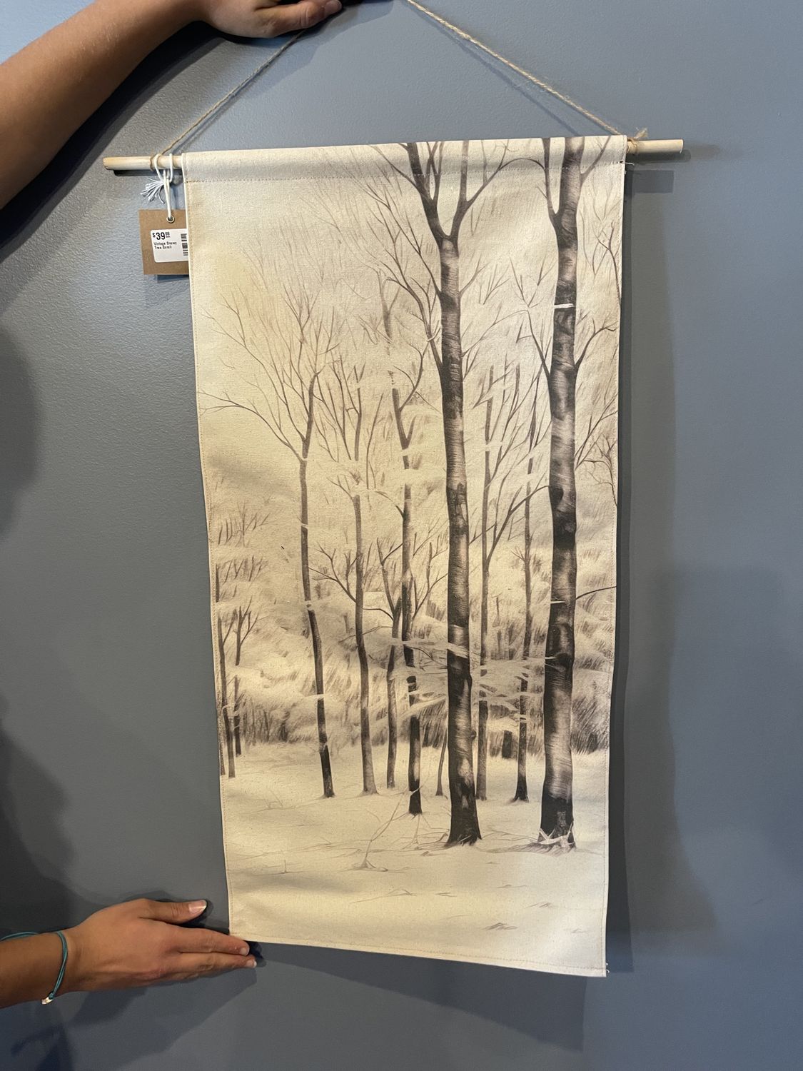 Vintage Snowy Tree Scroll