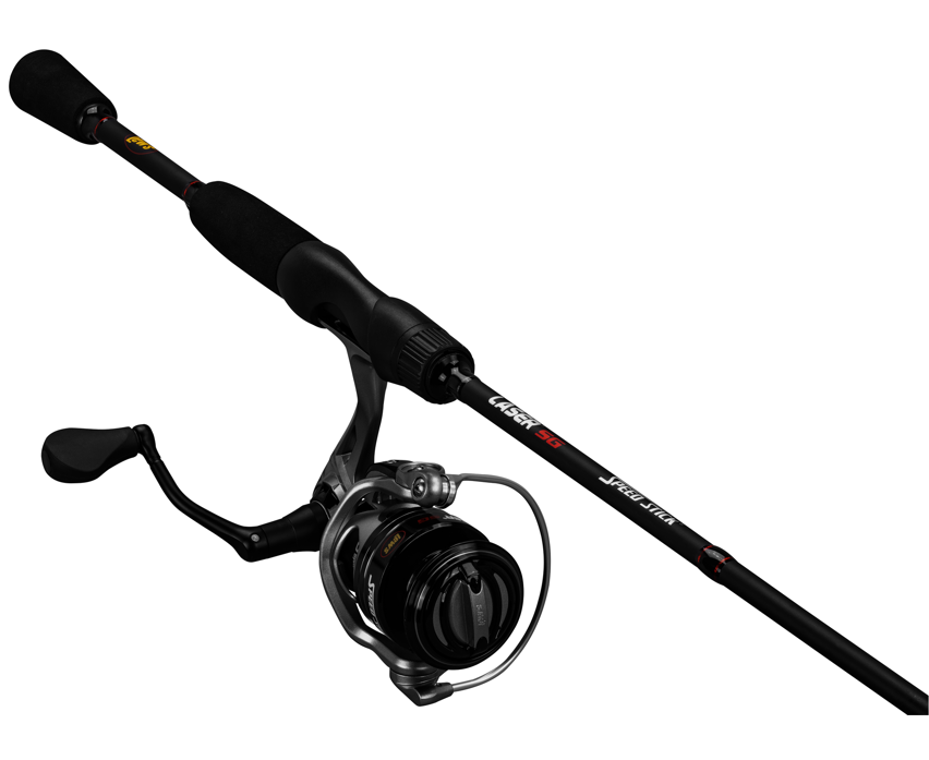 Lews Laser LSG 30 Speed Spin 6&#39;6&quot; 2 Pc. Med Spinning Combo