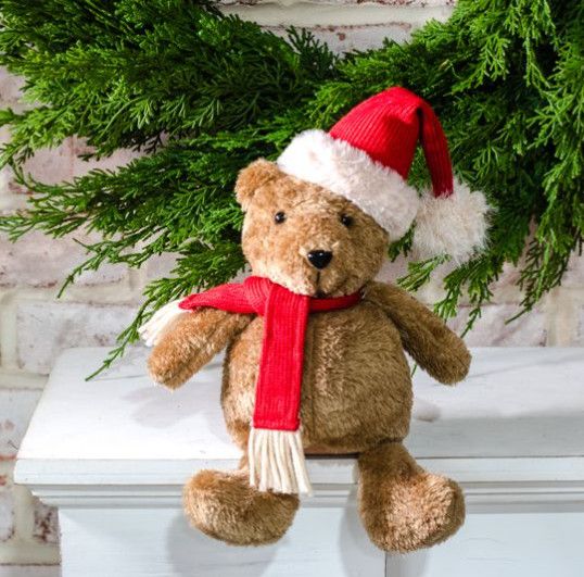 Sitting Santa Bear 11.5”