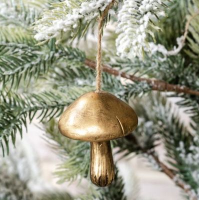 Gold Mushroom Ornament