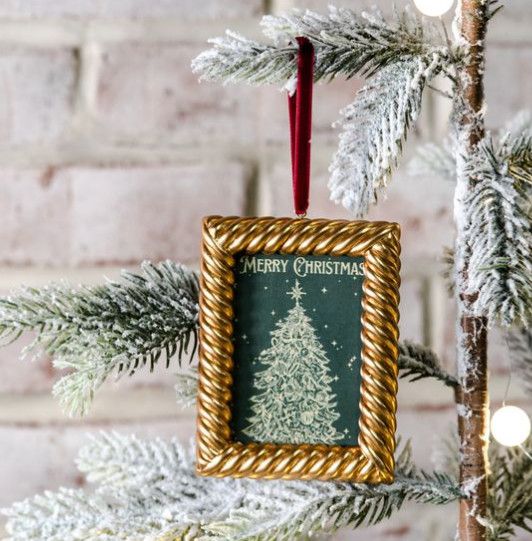 Gold Sq Frame Ornament