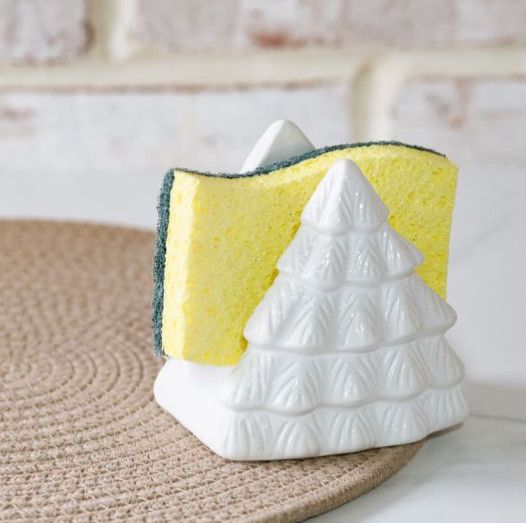 Ceramic Christmas Tree Sponge Holder