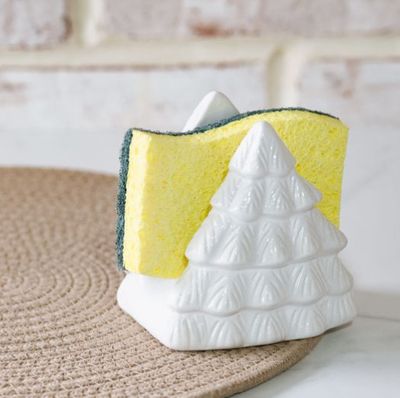 Ceramic Christmas Tree Sponge Holder