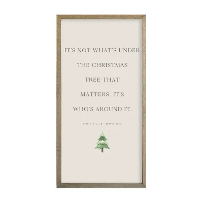 It&#39;s Not What&#39;s Under the Tree Charlie Brown | 35x18 Oak Frame