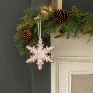 White Holly Snowflake 8”