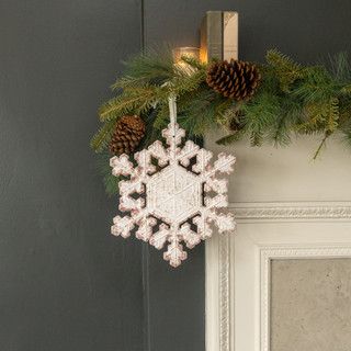 White Crystal Snowflake 12”