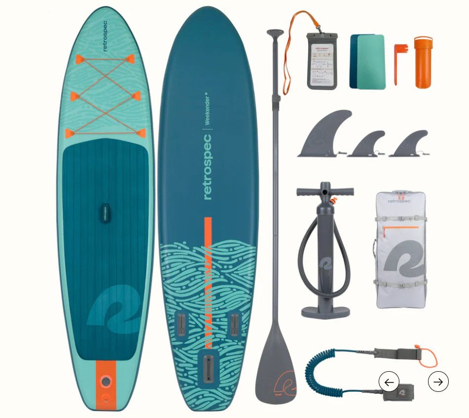 Retrospec Weekender Inflatable Paddle Board 10&#39; Seafoam Tide