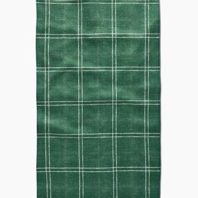 Pine Forest Plaid Geometry Tea Towel